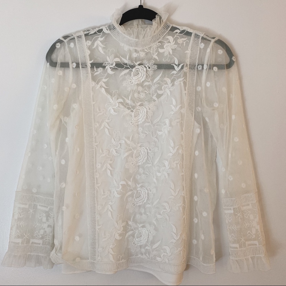 Joie Embroidered Top xxs